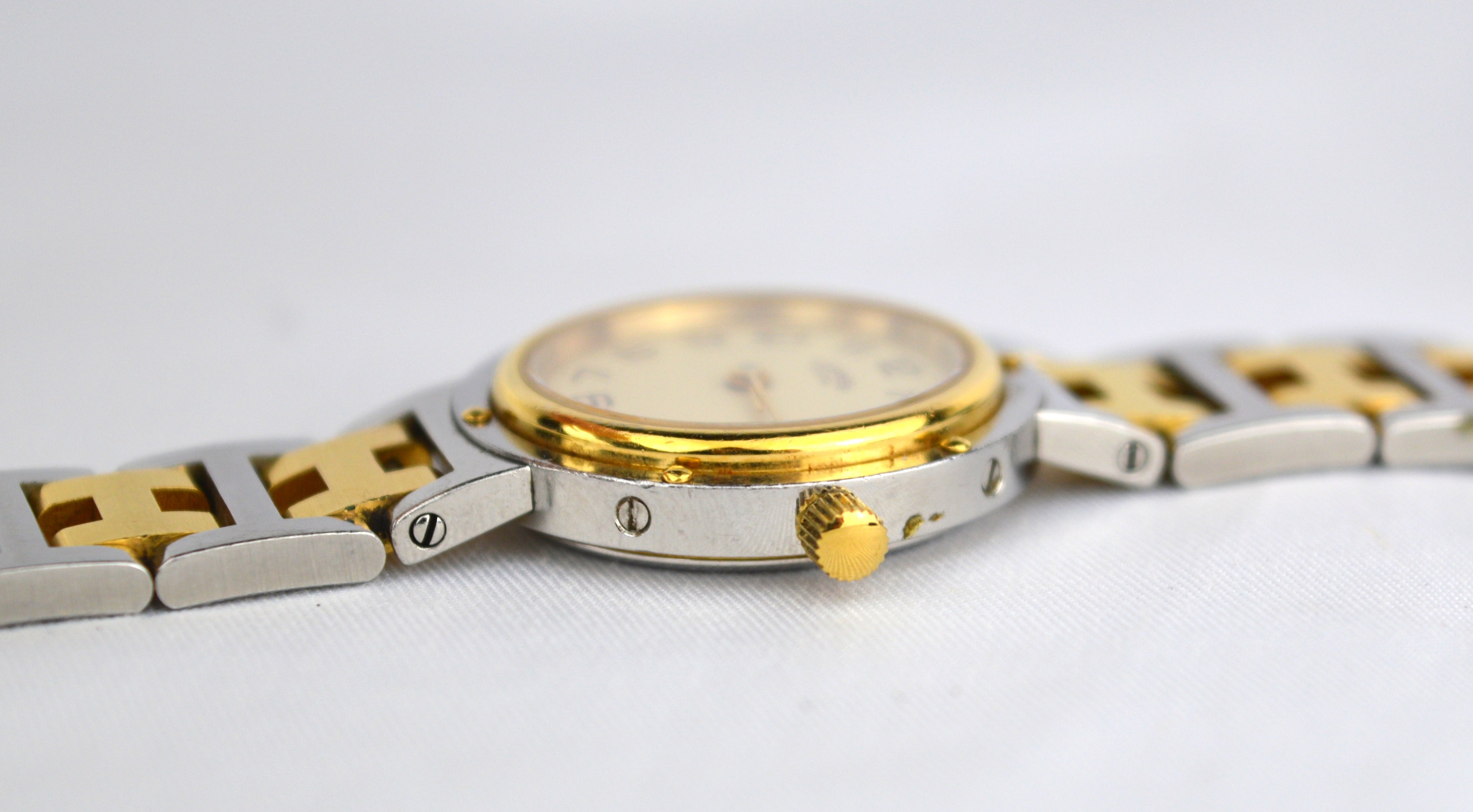 HERMES CLIPPER VINTAGE WATCH WITH BOX
