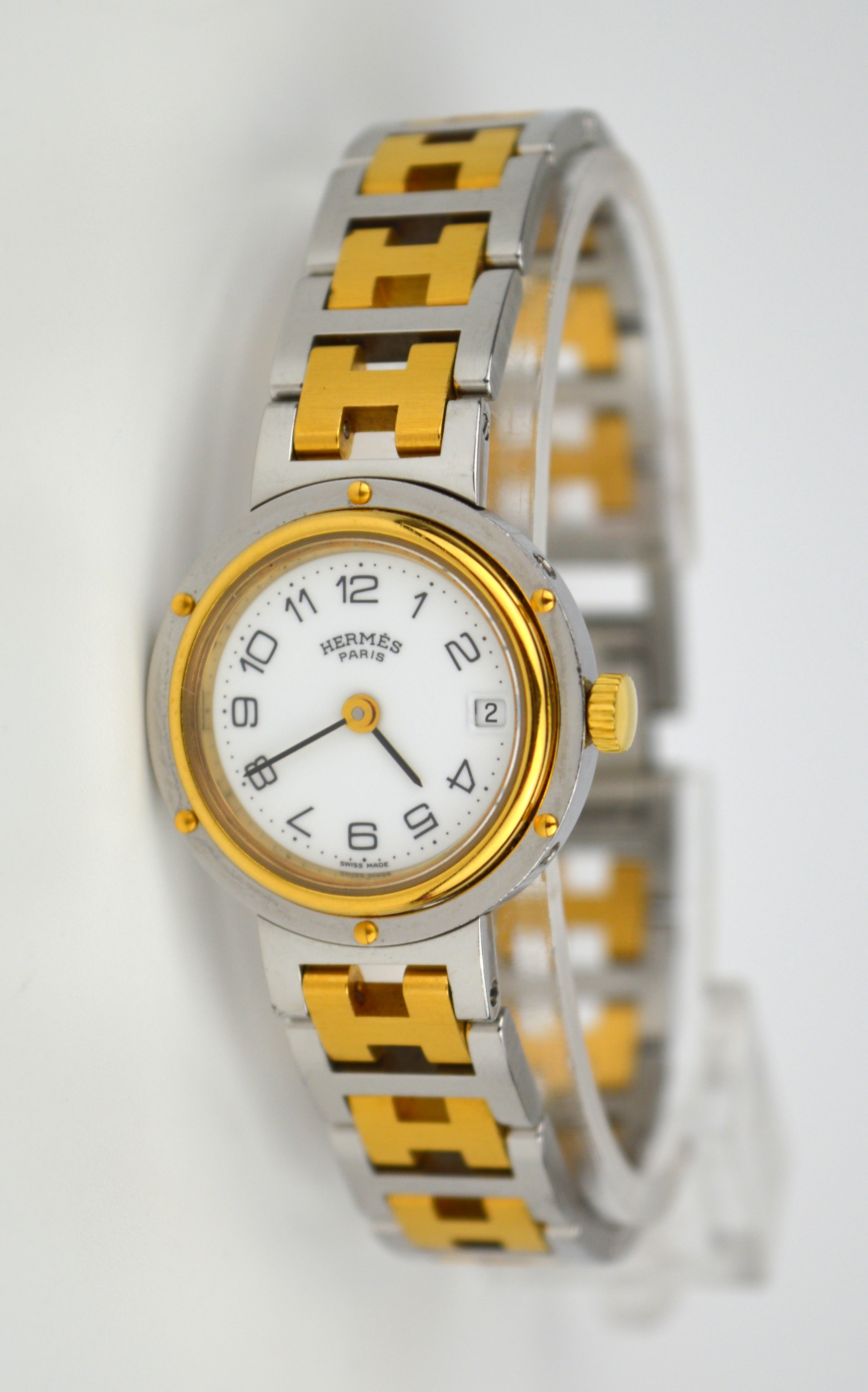HERMES CLIPPER VINTAGE WATCH FULL SET