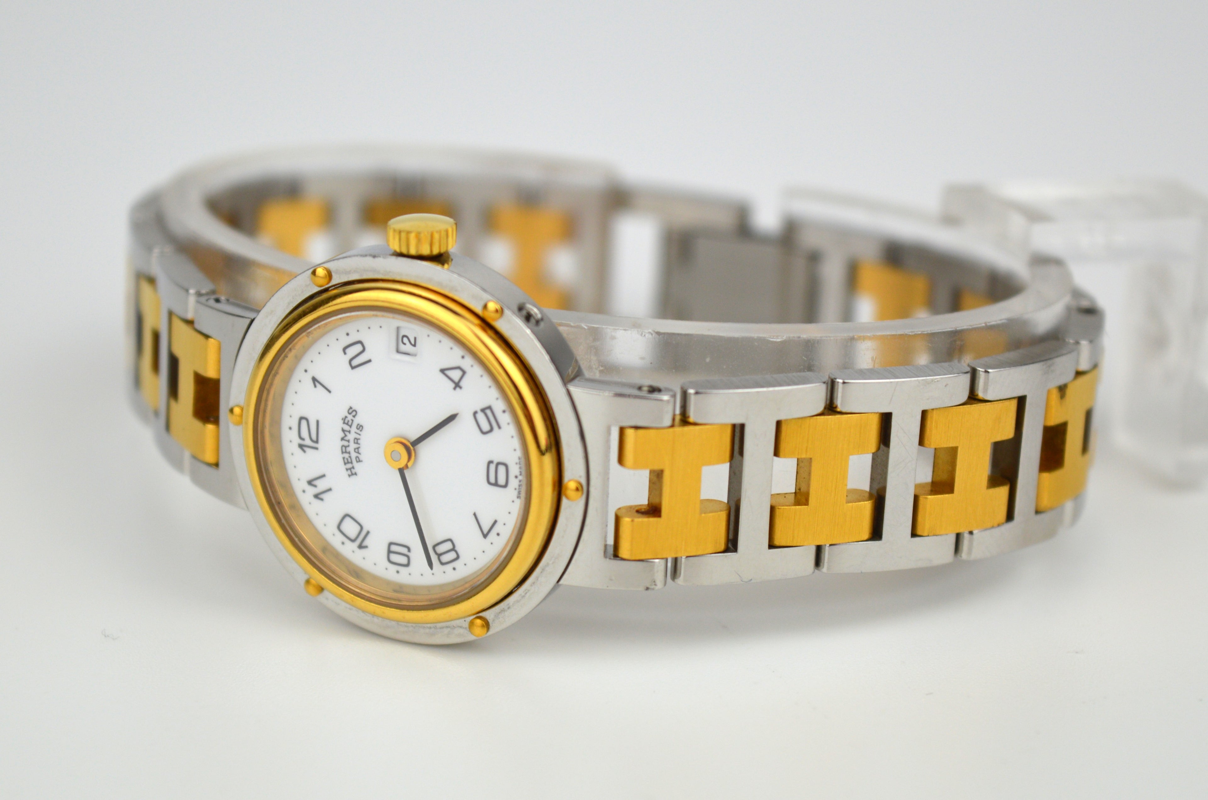 HERMES CLIPPER VINTAGE WATCH FULL SET