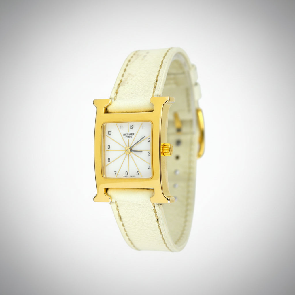 HERMES H HEURE VINTAGE WATCH WITH BOX