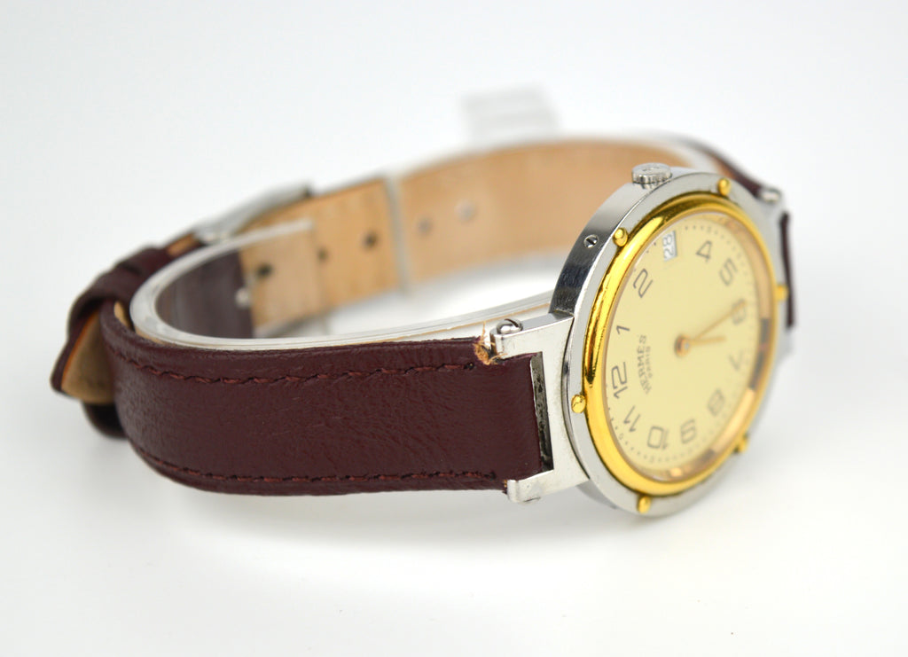 HERMES CLIPPER VINTAGE WATCH FULL SET