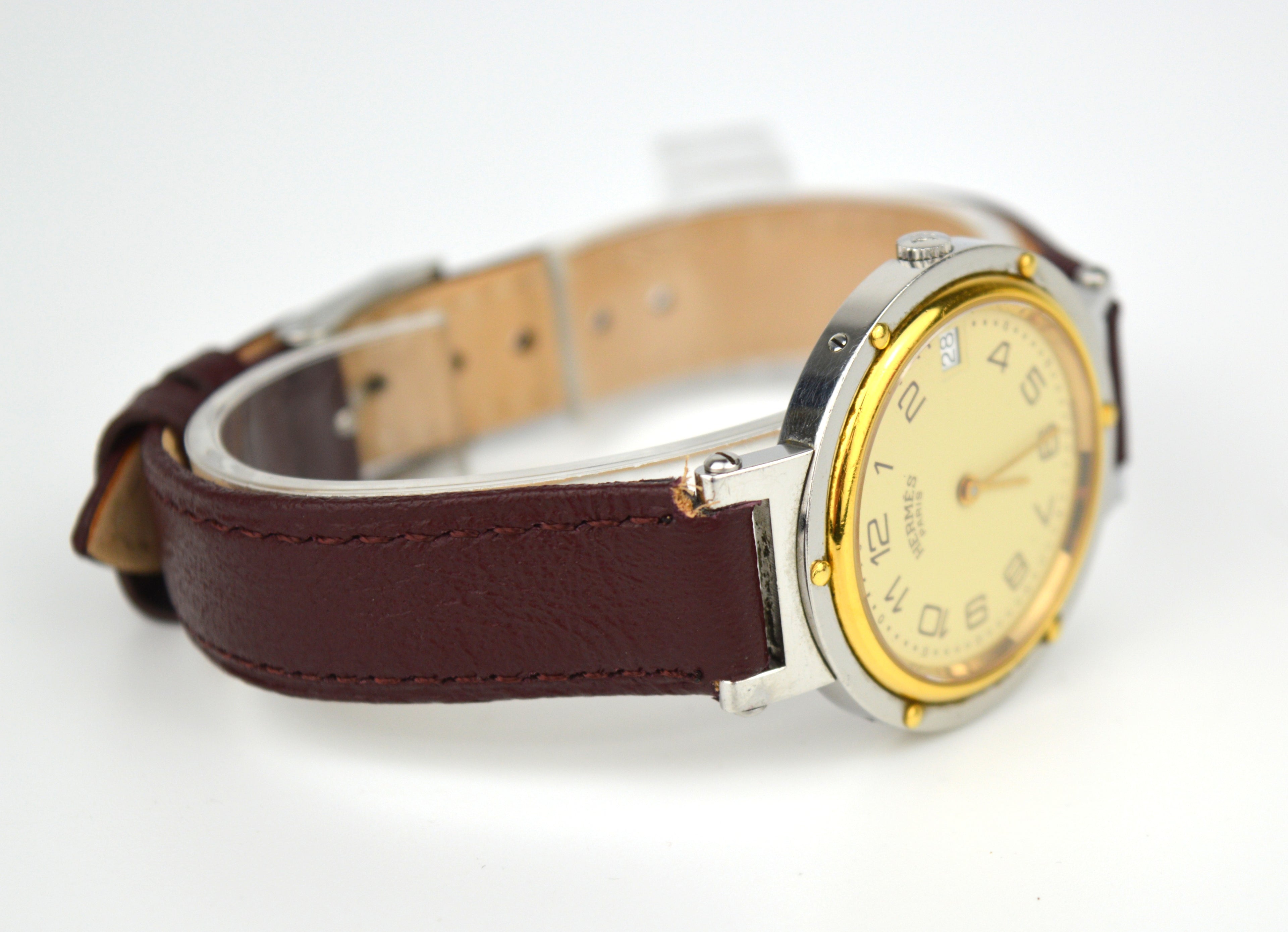 HERMES CLIPPER VINTAGE WATCH FULL SET