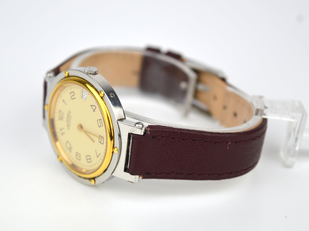 HERMES CLIPPER VINTAGE WATCH FULL SET