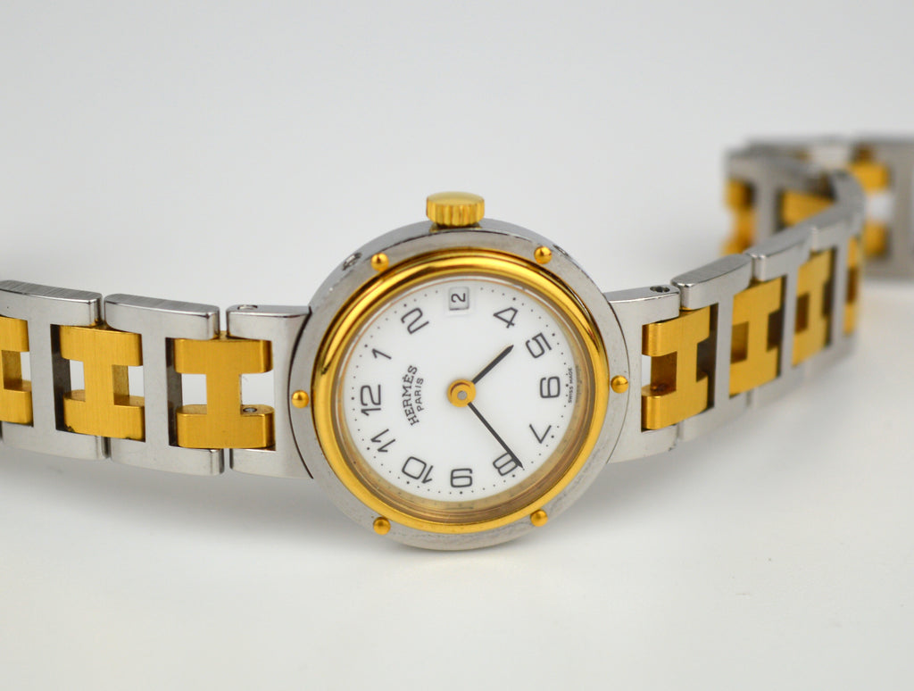 HERMES CLIPPER VINTAGE WATCH FULL SET